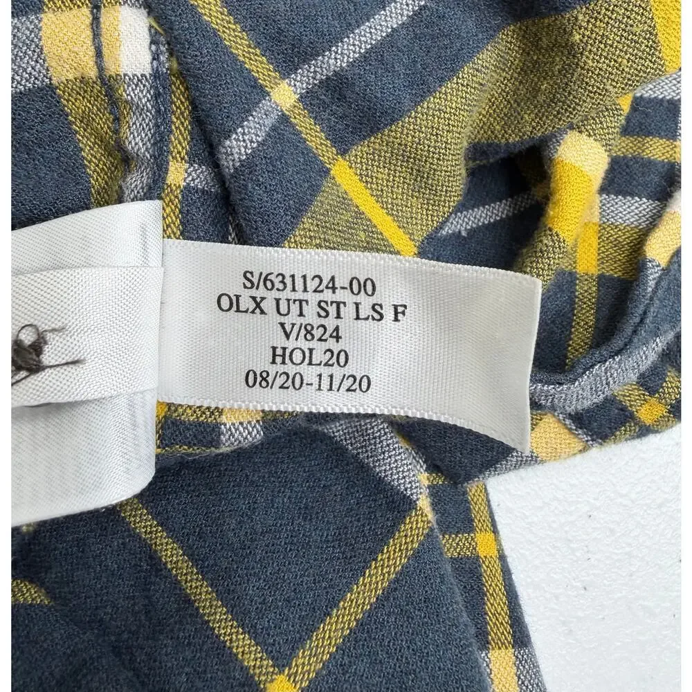 Banana Republic Ultra-Soft Flannel Button Down Shirt Men's Sz L Tall Untucked